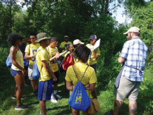 Ypsilanti's Wolverine Pathways students tour the Matthaei Botanical Gardens during their project-based science course. (Photo courtesy of Wolverine Pathways)